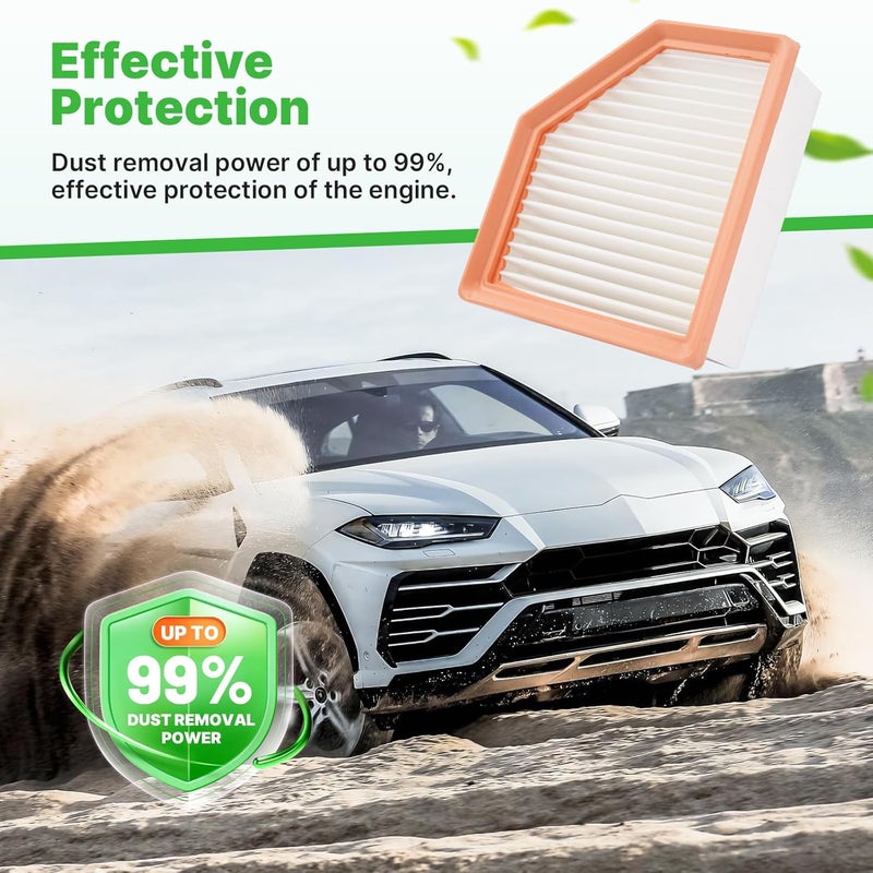 RVgolf Engine+Cabin Air Filters Set Fit for 2021 2022 2023 2024 2025 2026 Nissan Rogue AC Filter with Activated Carbon Combo Set Replacement Automotive Accessories# 16546-6RA0A 272775NA1A - Image 3
